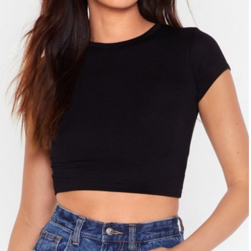 Nasty Gal Black Crop Top